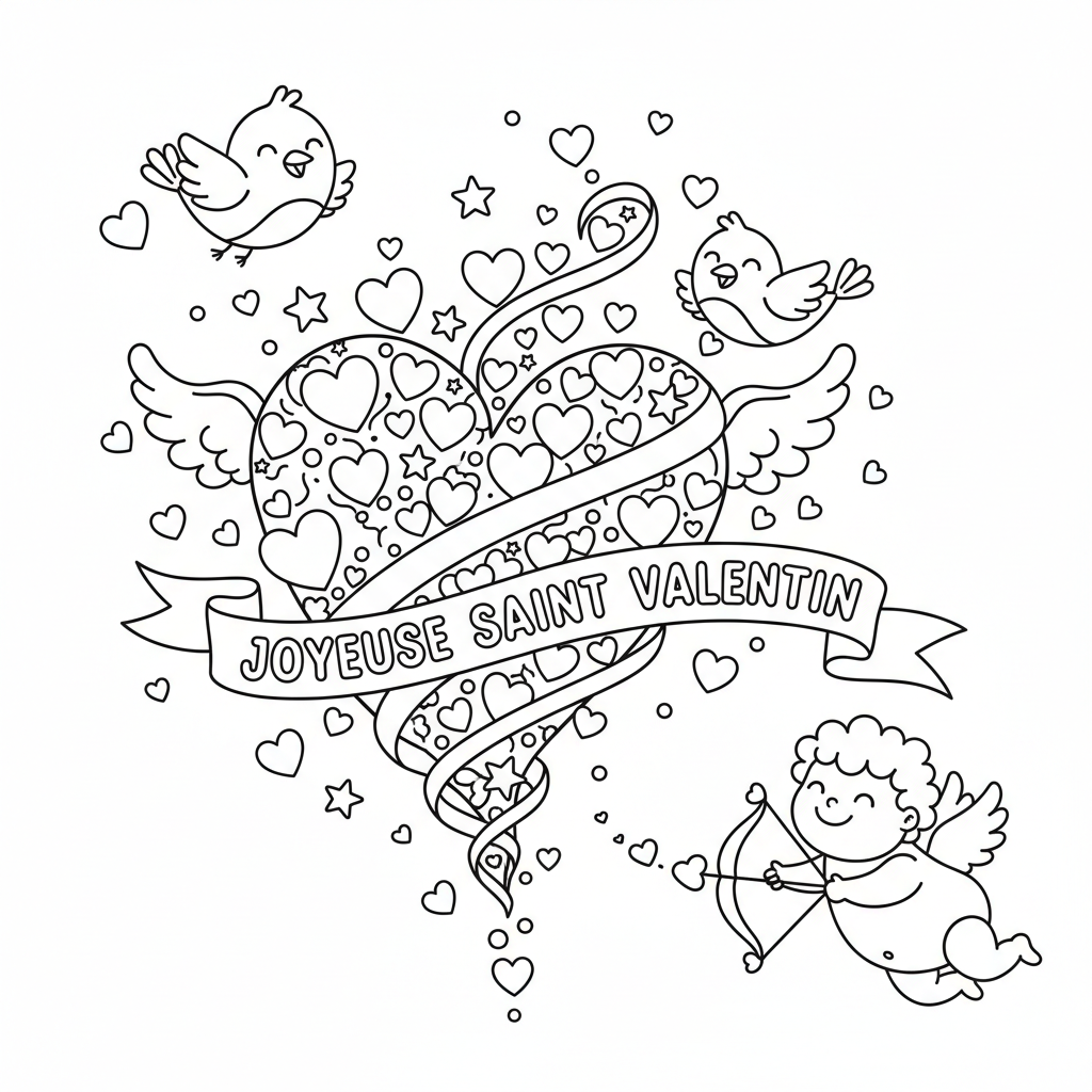 Coloriage coloriage saint valentin 5