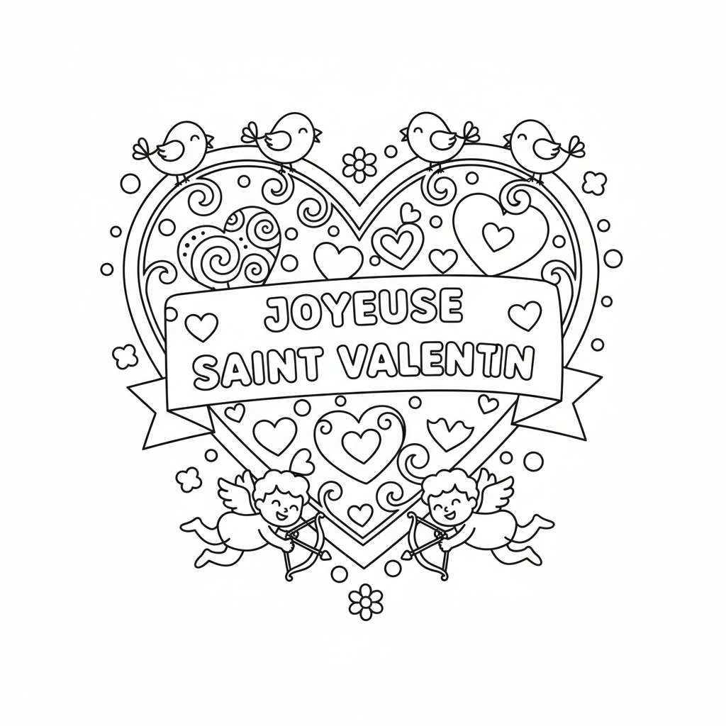 Coloriage coloriage saint valentin à imprimer 2