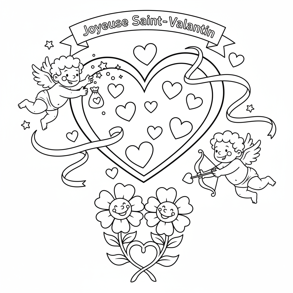 Coloriage coloriage saint valentin à imprimer 5