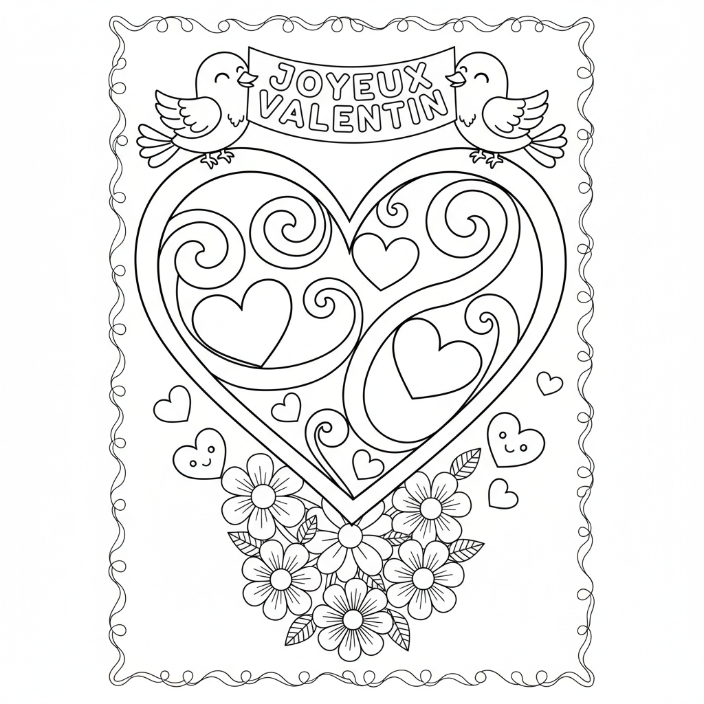 Coloriage coloriage saint valentin imprimer 2