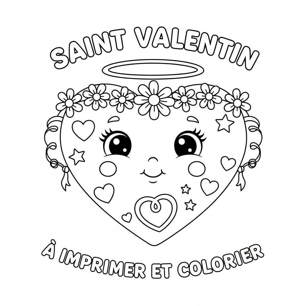 Coloriage coloriage saint valentin imprimer 4