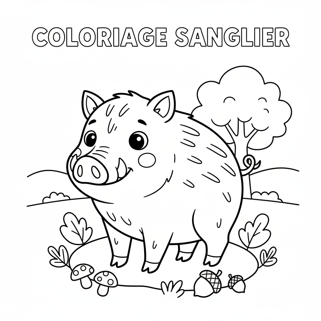 Coloriage coloriage sanglier 2
