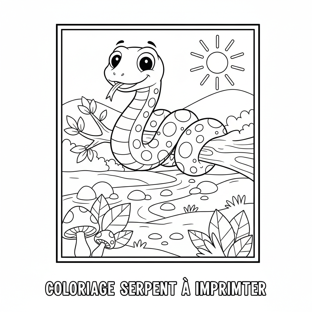 Coloriage coloriage serpent à imprimer 3