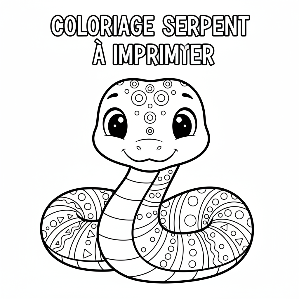 Coloriage coloriage serpent à imprimer 4
