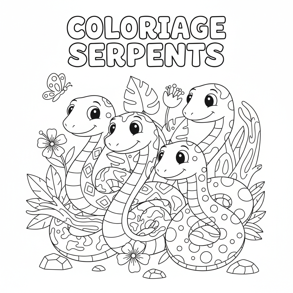 Coloriage coloriage serpents 2