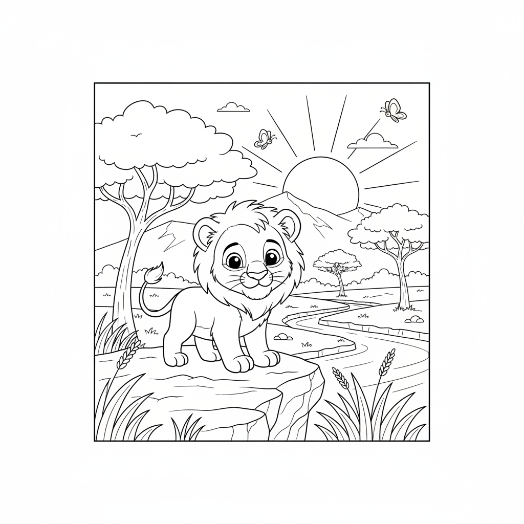 Coloriage coloriage simba 3