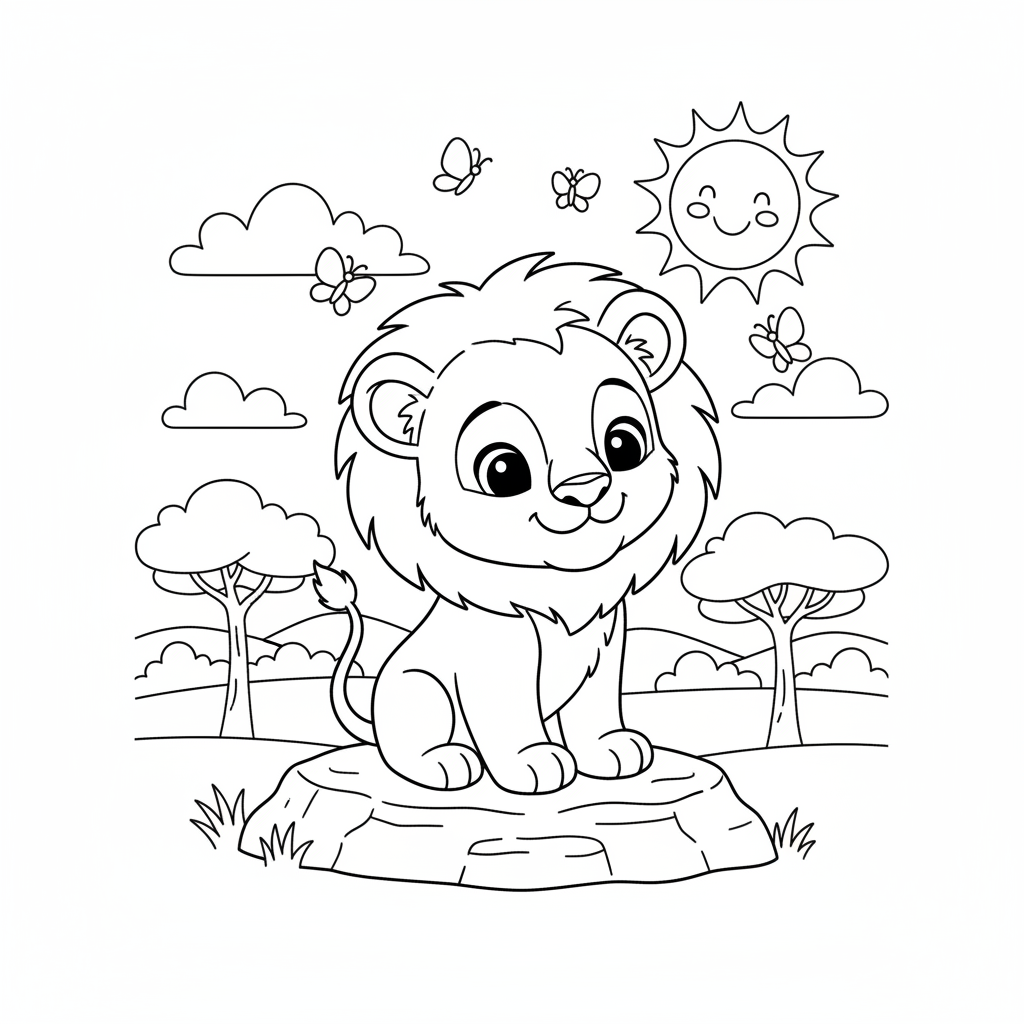 Coloriage coloriage simba à imprimer 2