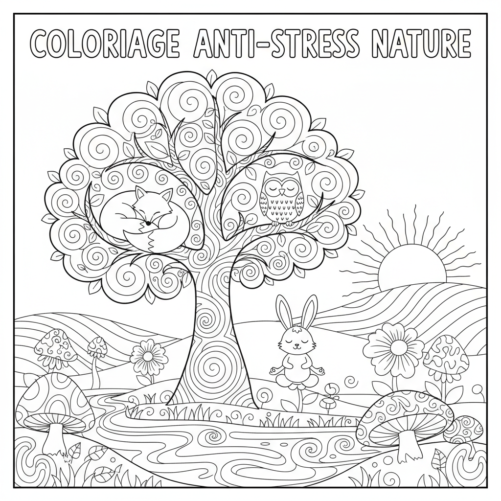 Coloriage coloriage simple adulte 3