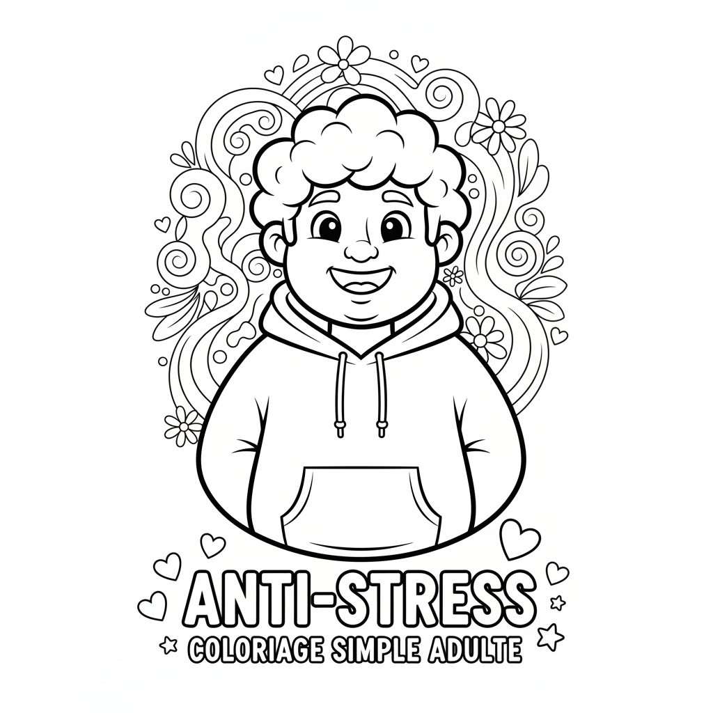 Coloriage coloriage simple adulte 4