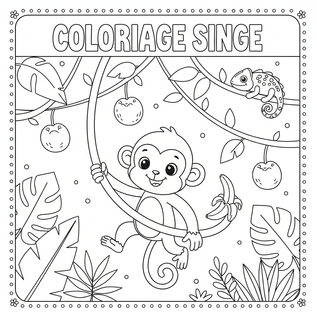 Coloriage coloriage singe 2