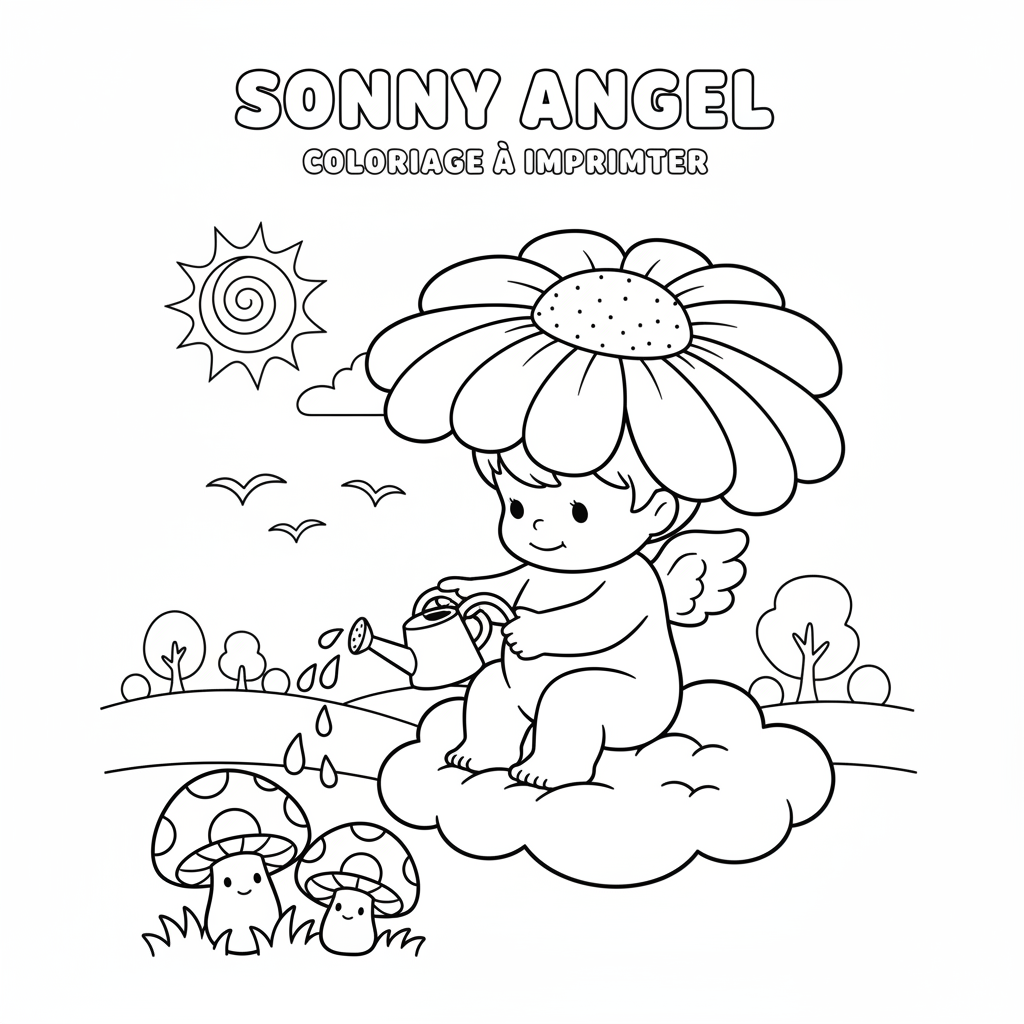 Coloriage coloriage sonny angel a imprimer 3