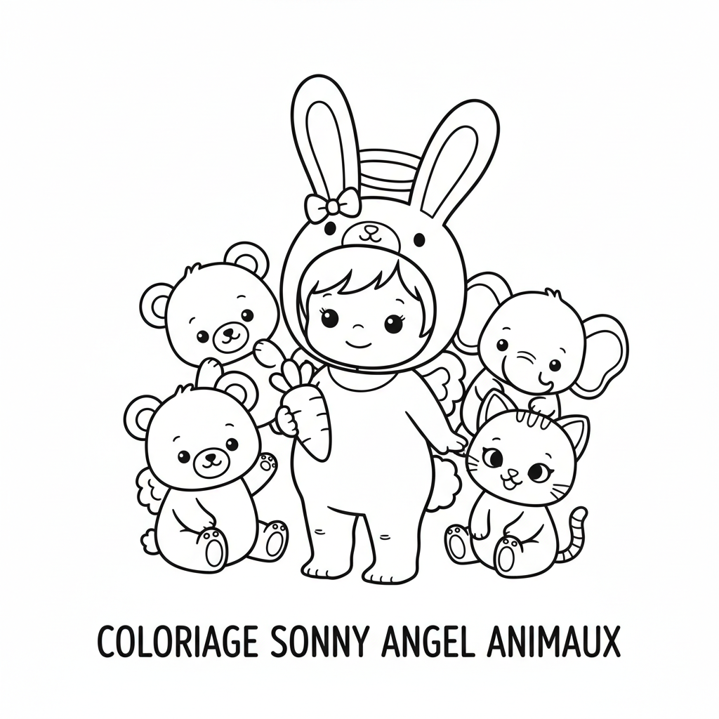 Coloriage coloriage sonny angel animaux 2