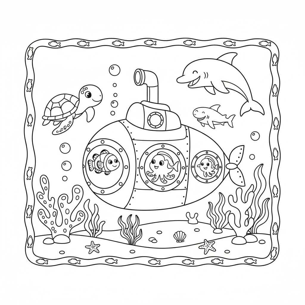 Coloriage coloriage sous marin 2