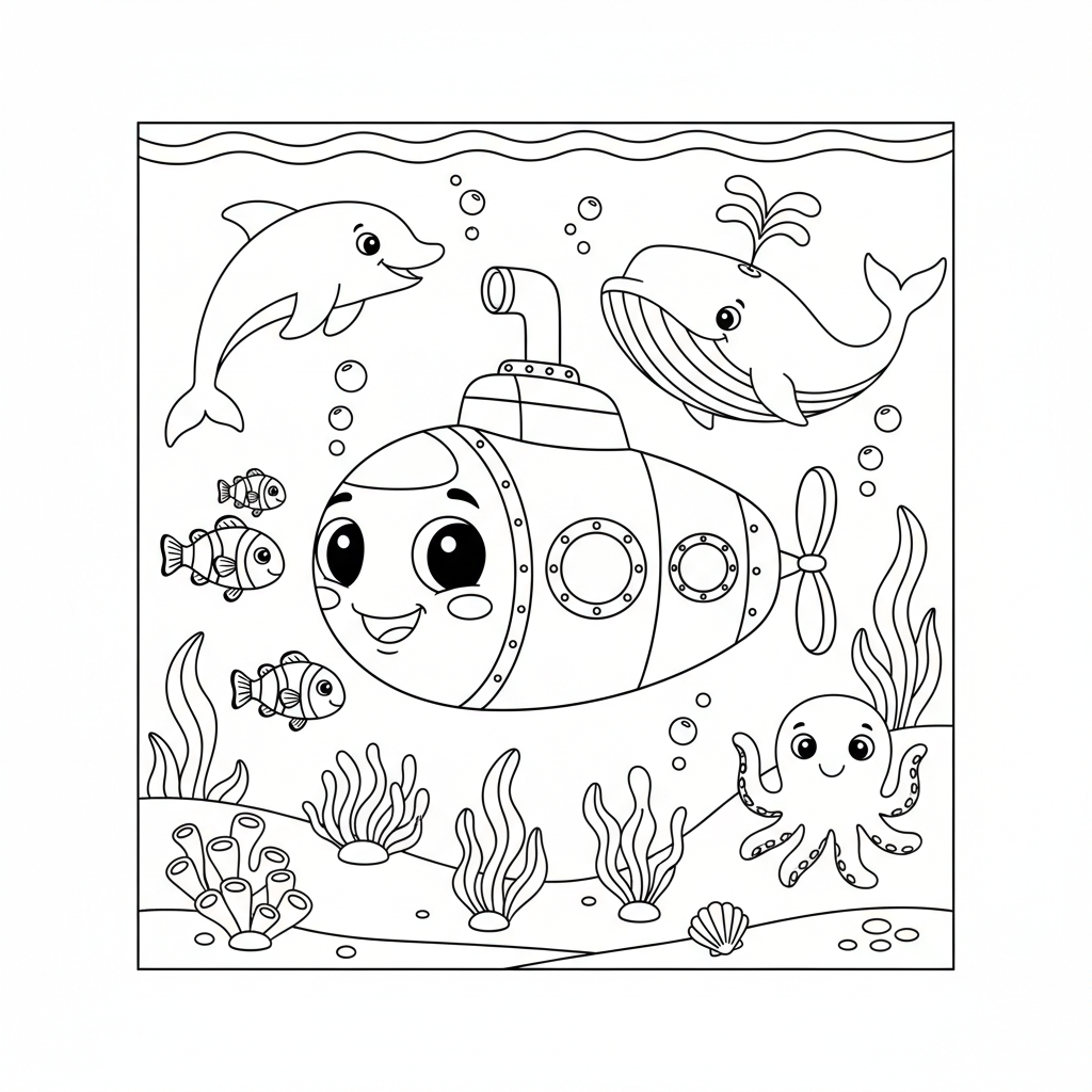 Coloriage coloriage sous marin 3