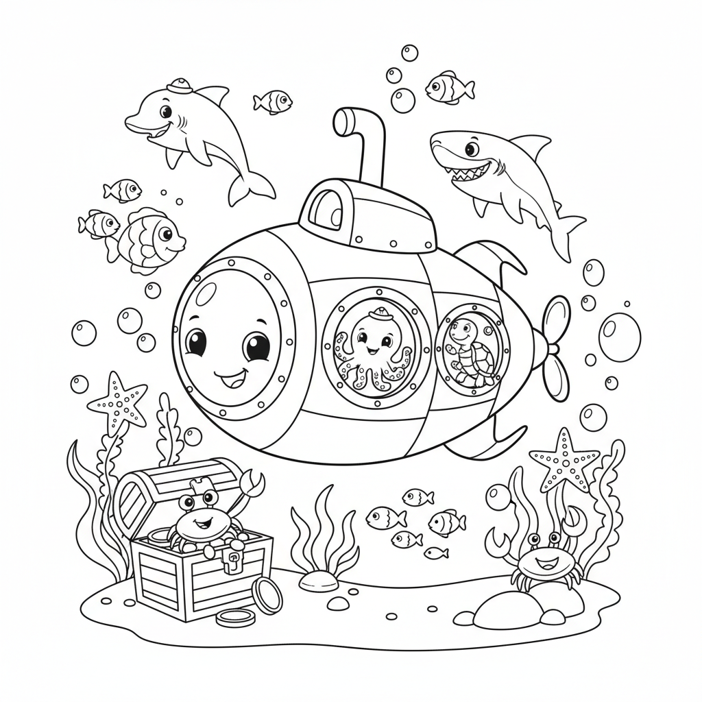 Coloriage coloriage sous marin 5