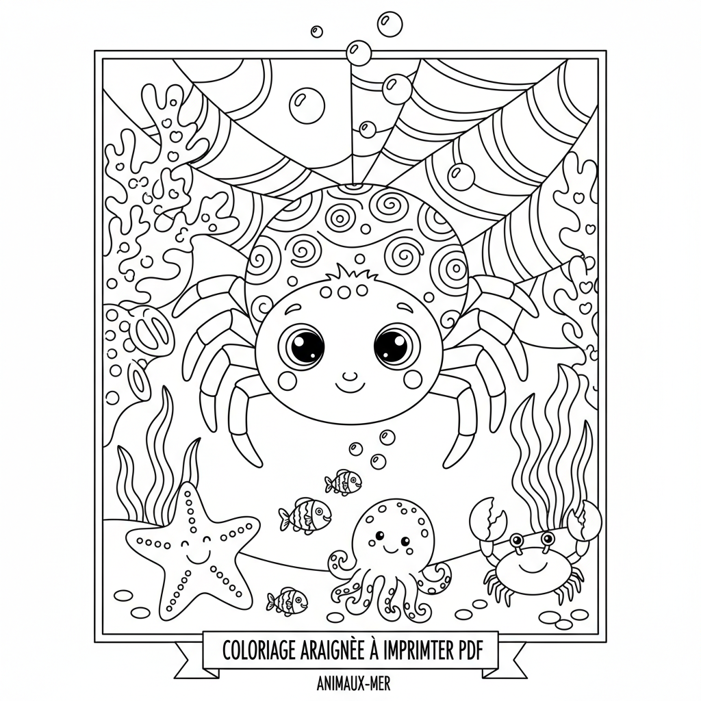 Coloriage coloriage spider à imprimer pdf 2