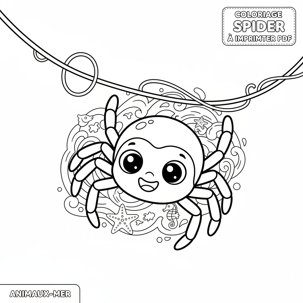 Coloriage coloriage spider à imprimer pdf 5