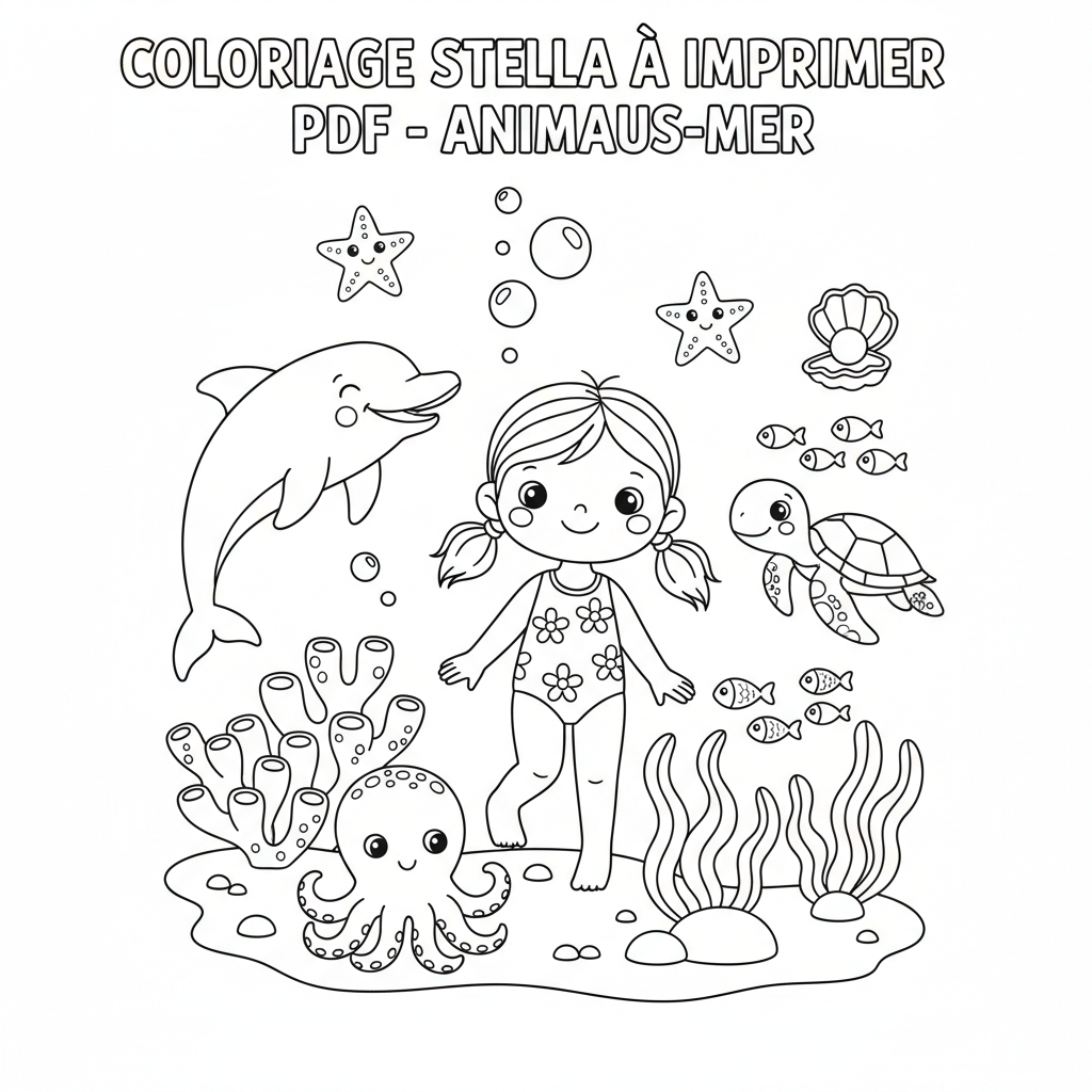 Coloriage coloriage stella à imprimer pdf 3