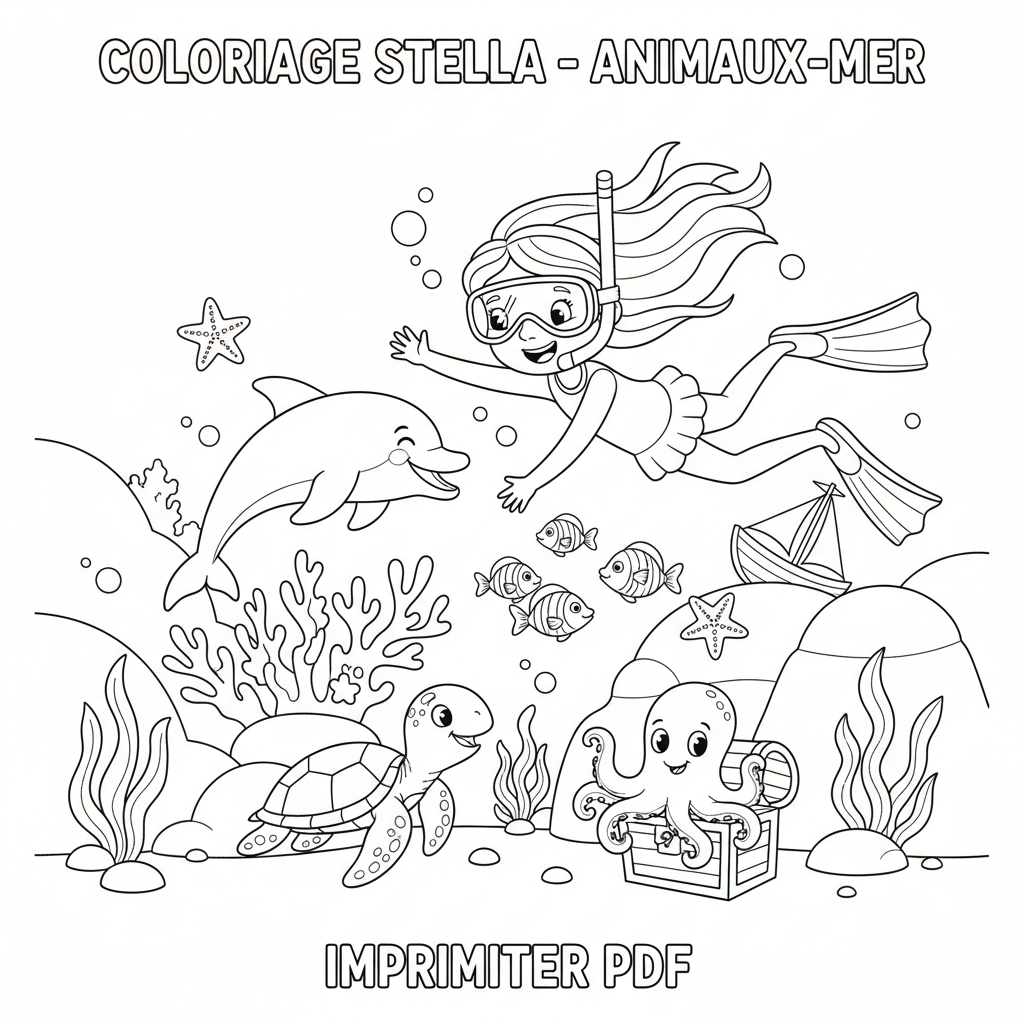 Coloriage coloriage stella à imprimer pdf 5