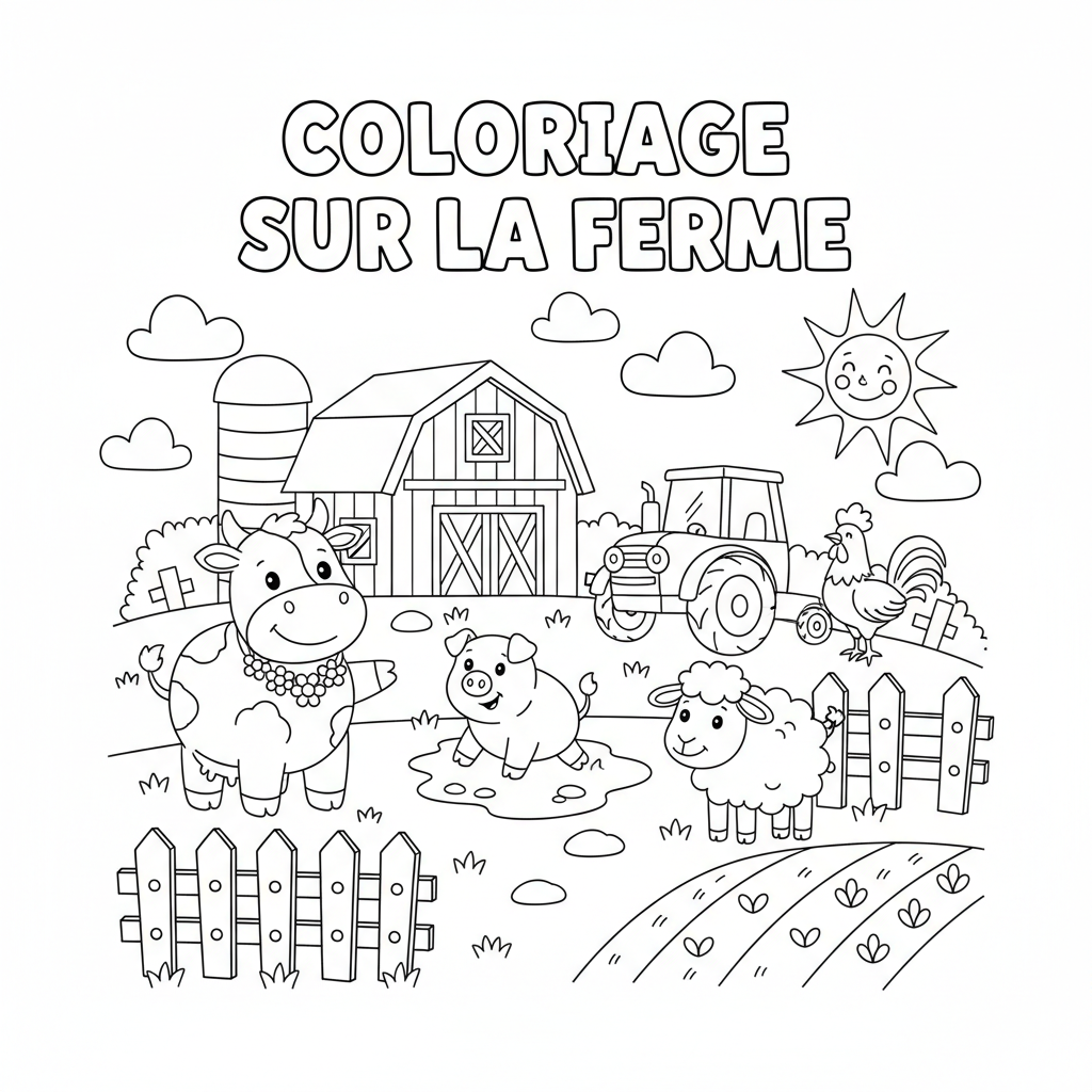 Coloriage Sur La Ferme à Imprimer Gratuitement