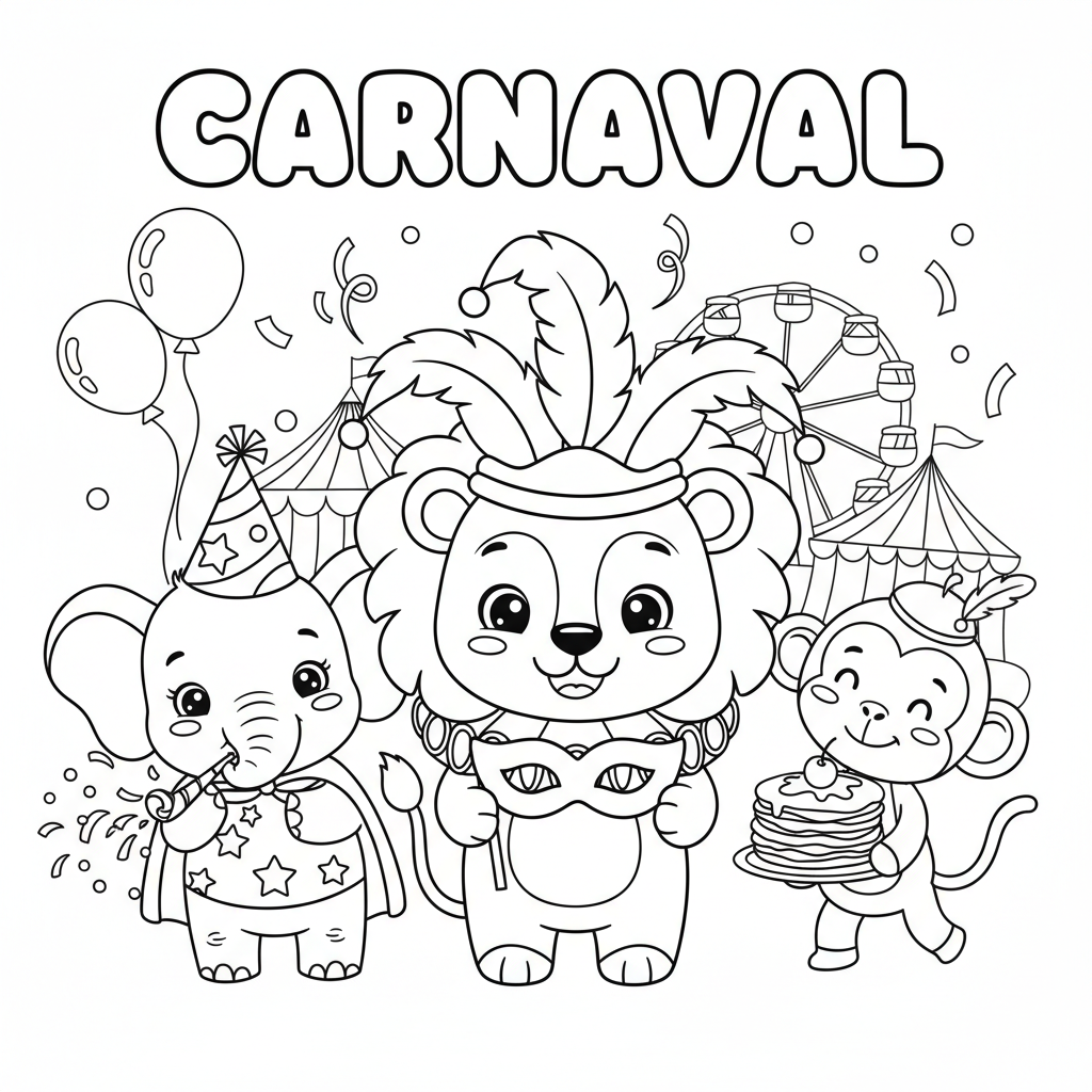 Coloriage coloriage sur le carnaval 4