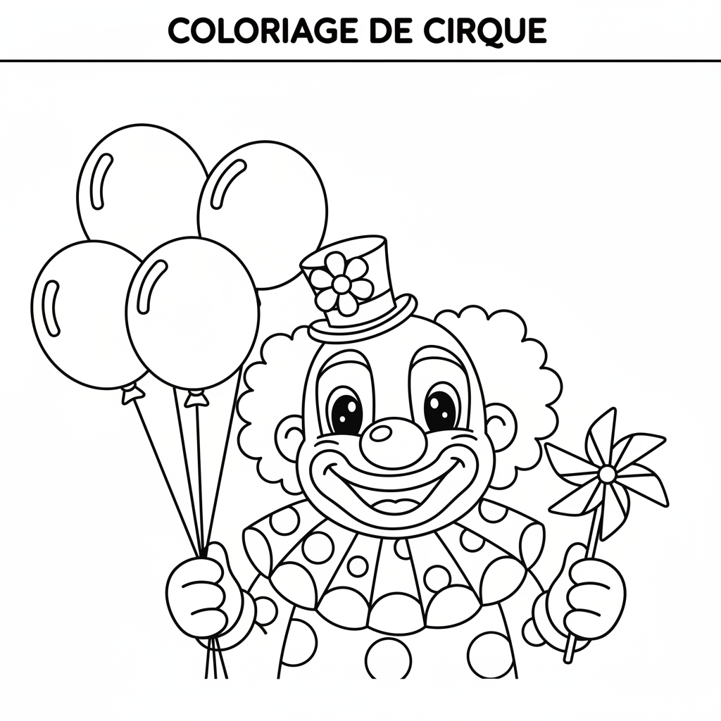 Coloriage coloriage sur le cirque 4