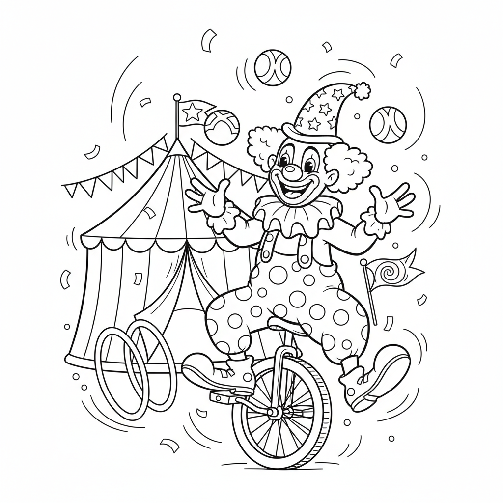 Coloriage coloriage sur le cirque 5