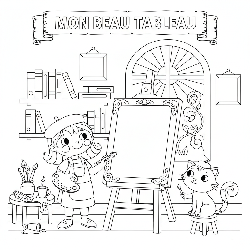 Coloriage coloriage tableau 2