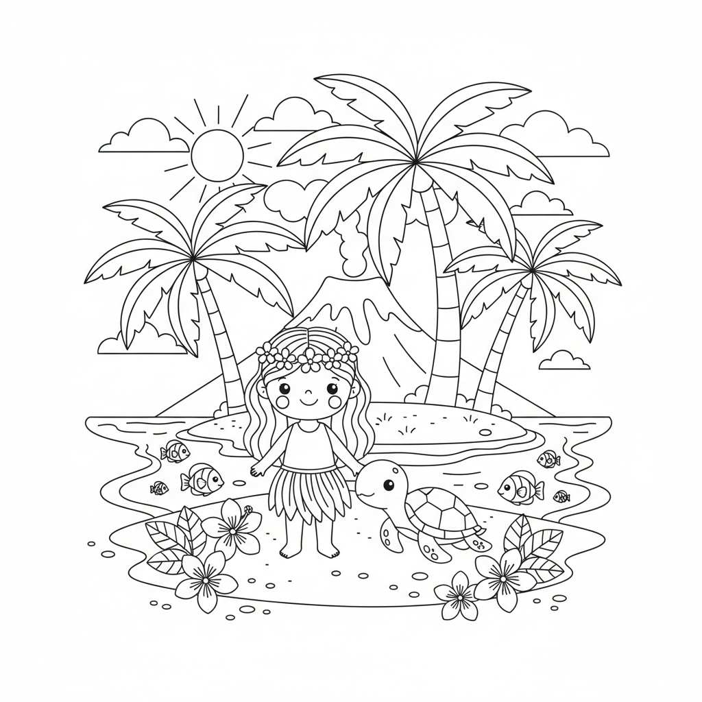 Coloriage coloriage tahiti 3