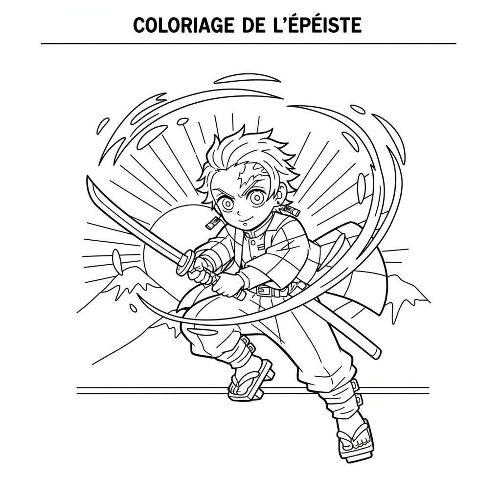 Coloriage coloriage tanjiro 5