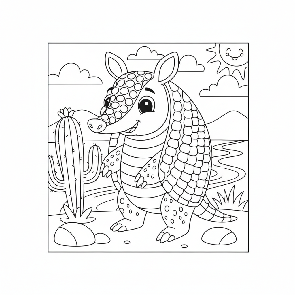 Coloriage coloriage tatou 3