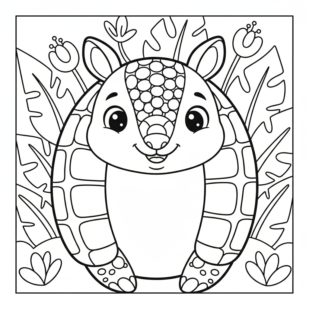 Coloriage coloriage tatou 4