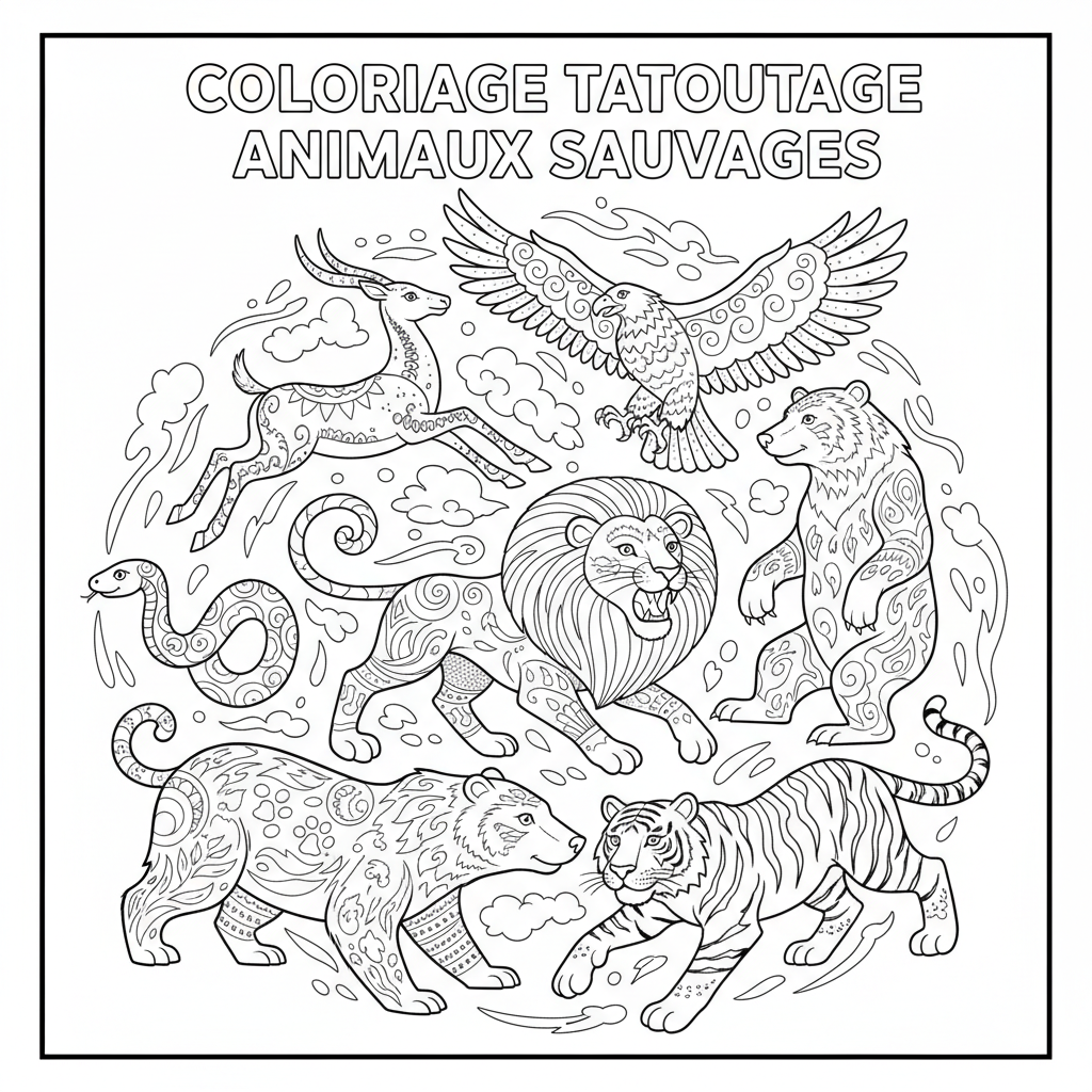 Coloriage coloriage tatouage 5