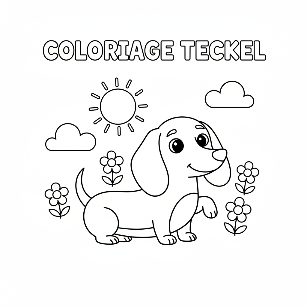 Coloriage coloriage teckel
