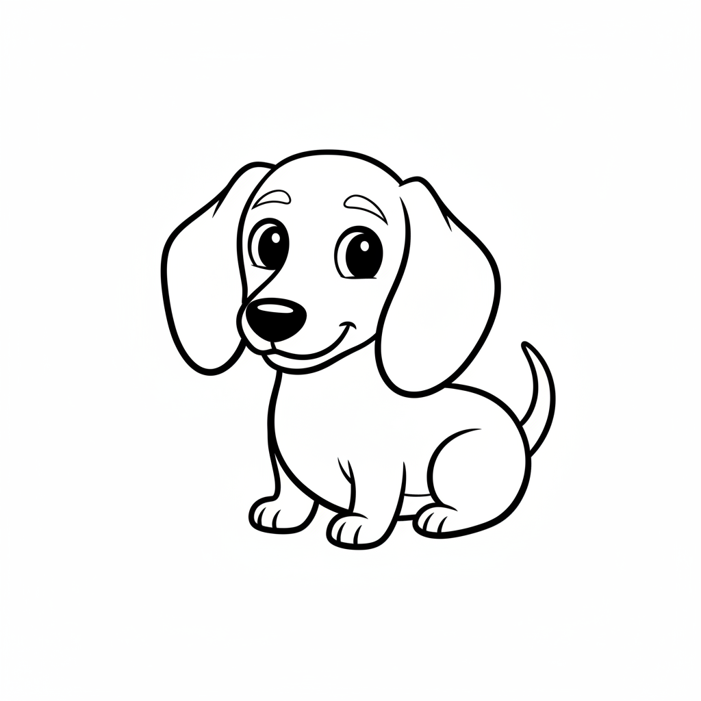 Coloriage coloriage teckel 4