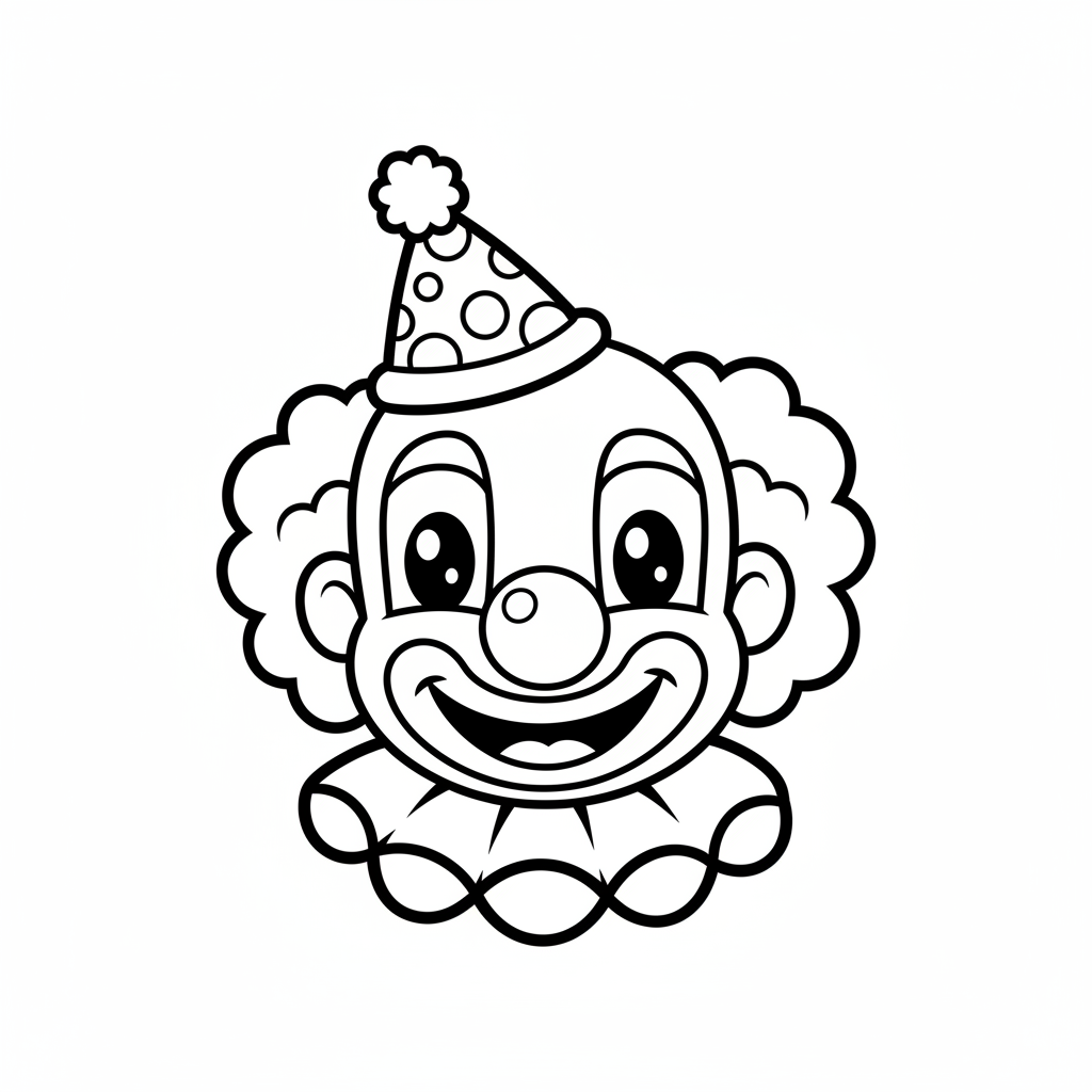 Coloriage coloriage tete de clown