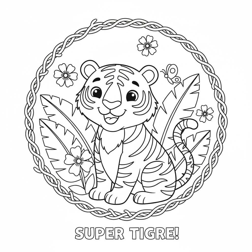 Coloriage coloriage tigre 2