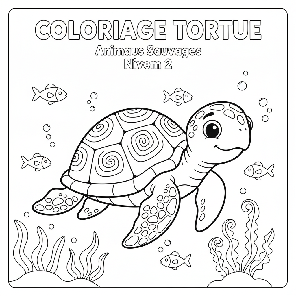 Coloriage coloriage tortue à imprimer 2