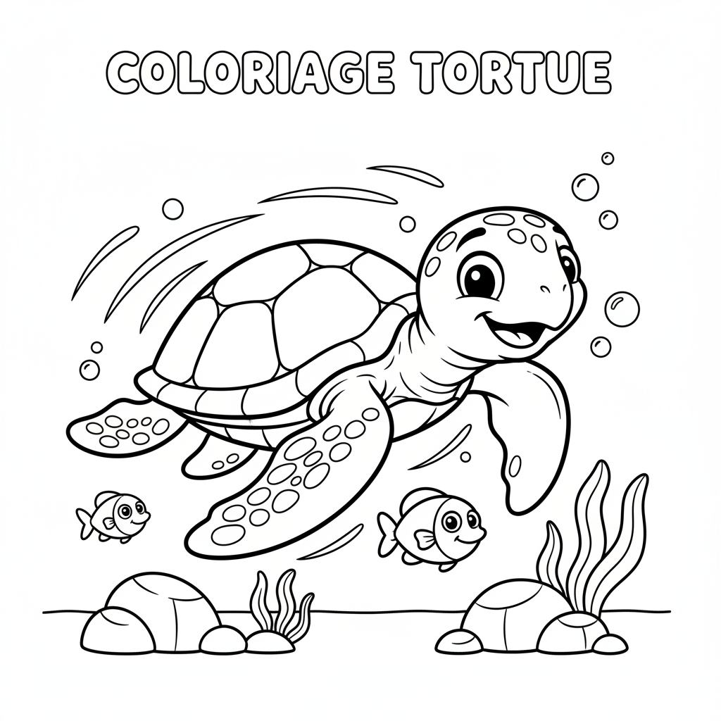 Coloriage coloriage tortue à imprimer 5