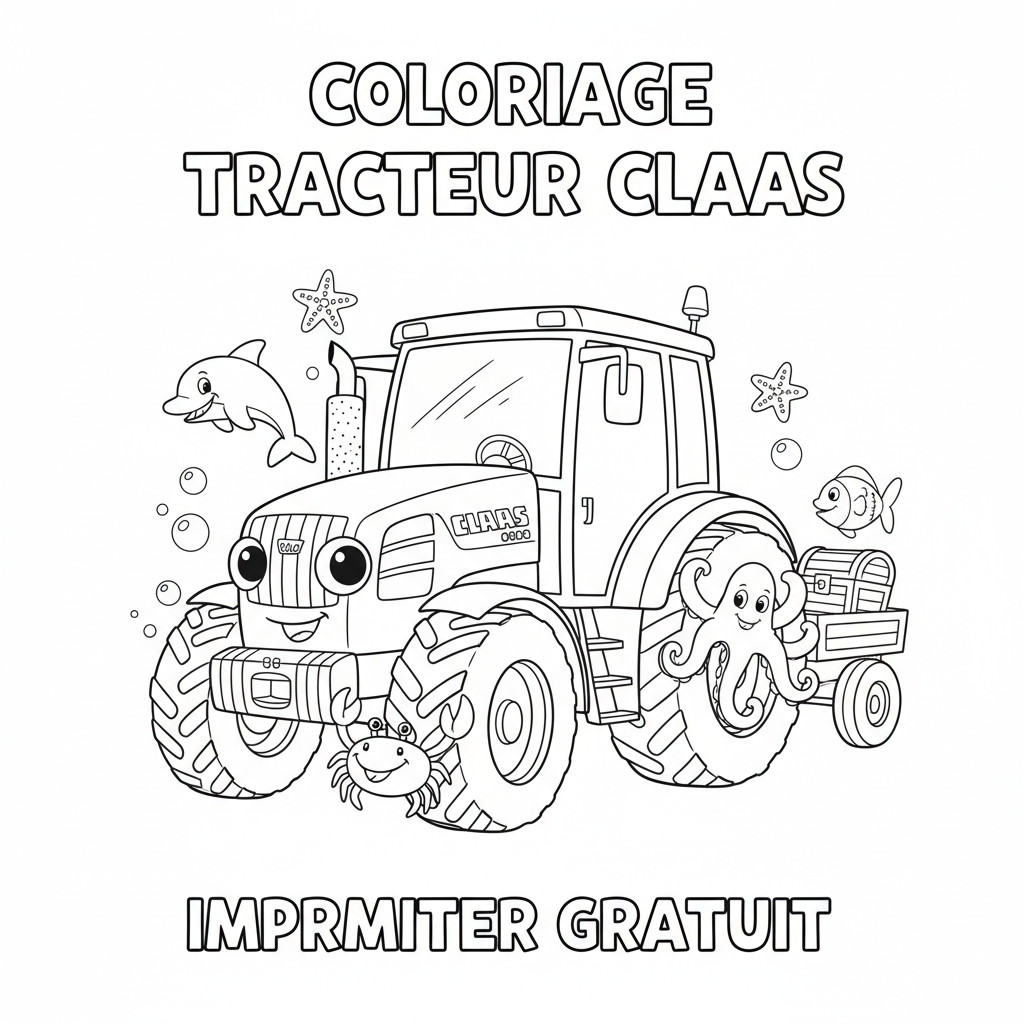Coloriage coloriage tracteur claas à imprimer gratuit 4