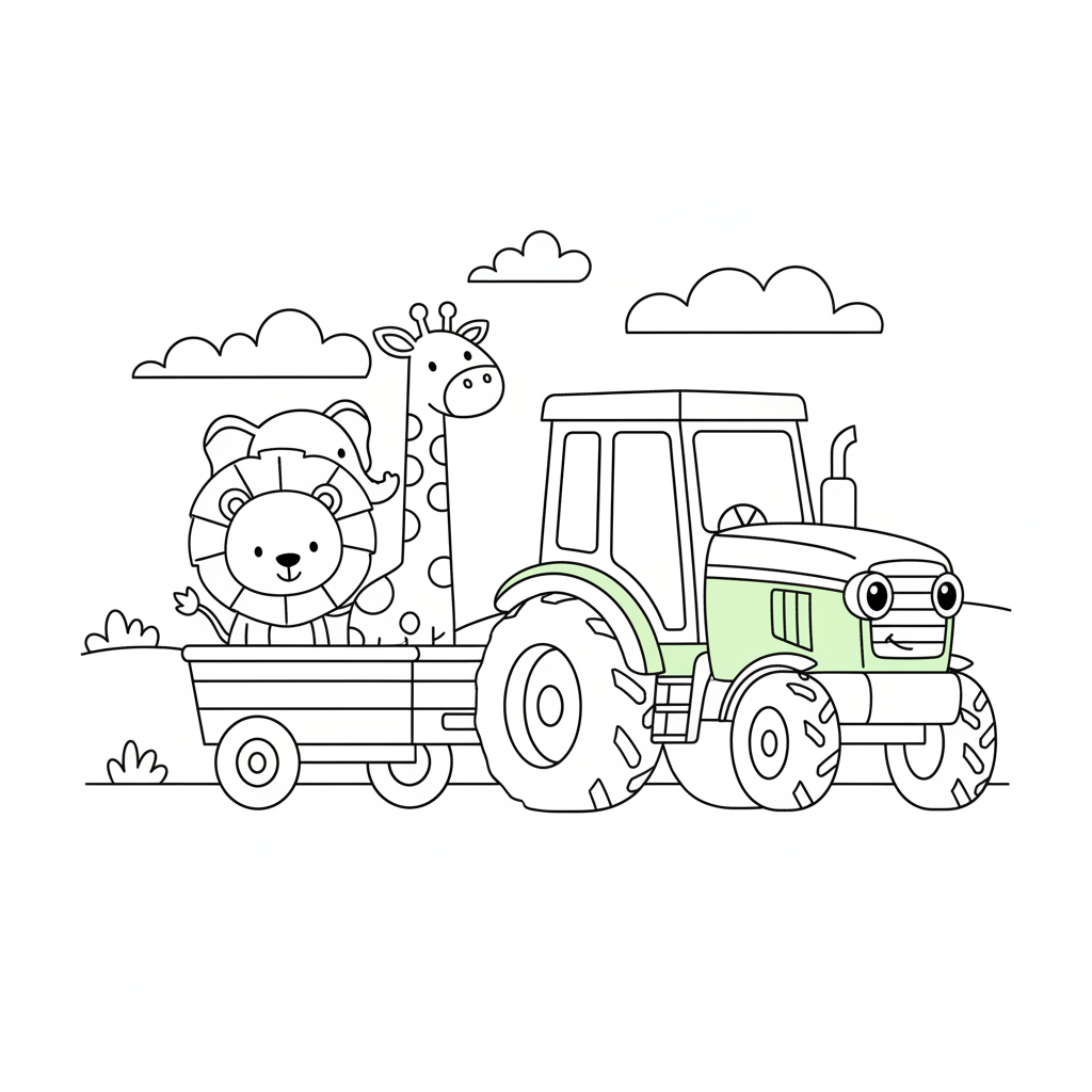 Coloriage coloriage tracteur john deere