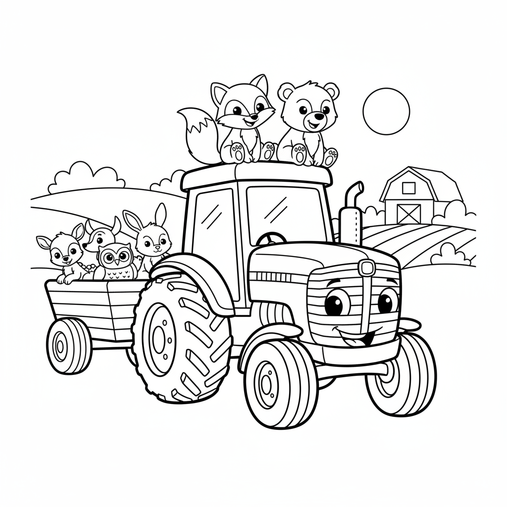 Coloriage coloriage tracteur john deere 4