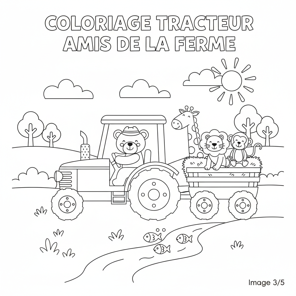Coloriage coloriage tracteur john deere à imprimer 3