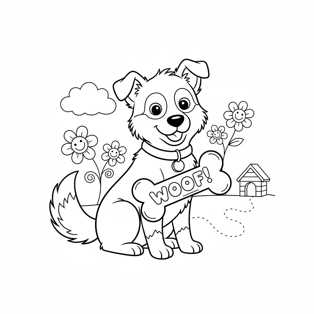 Coloriage coloriage un chien 2