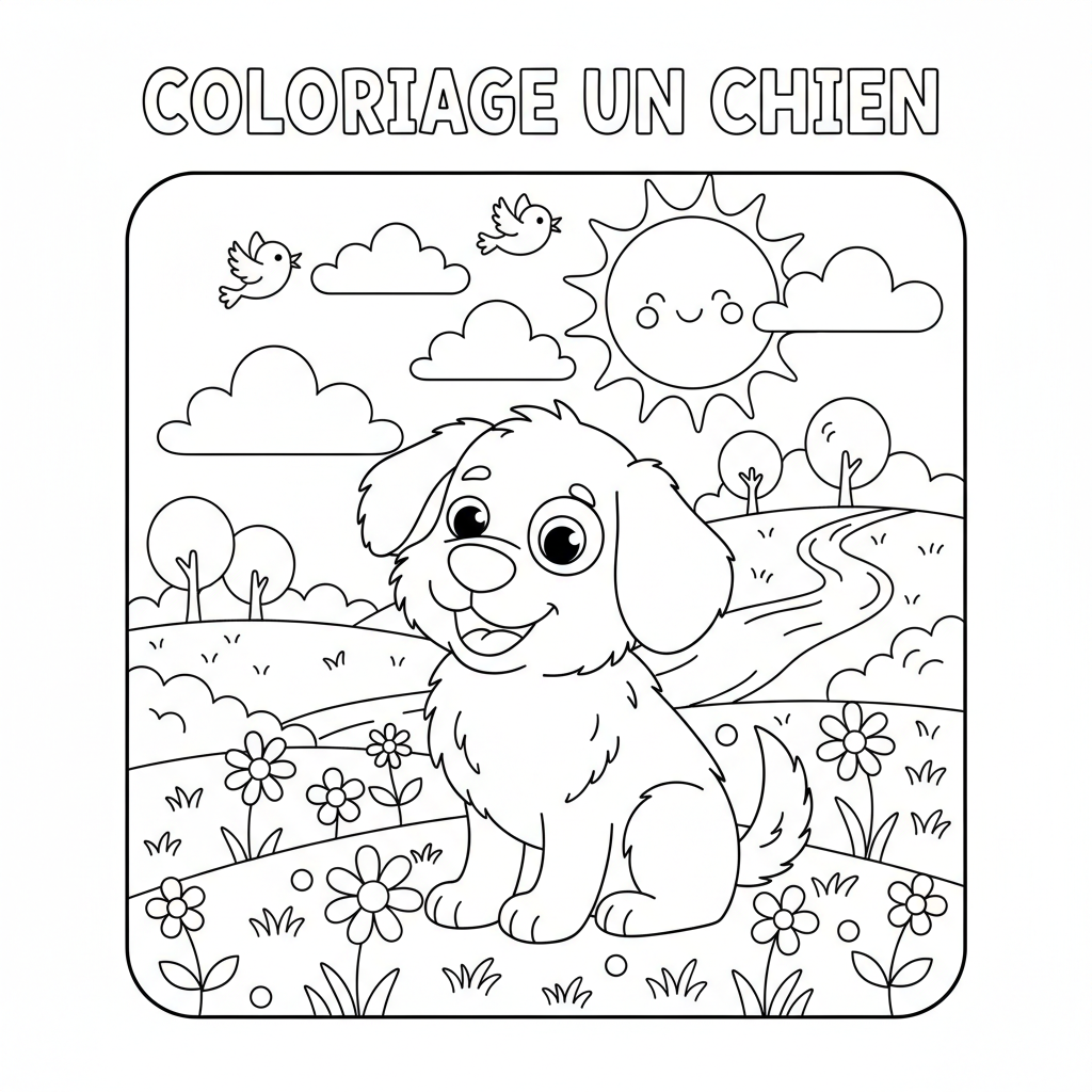 Coloriage coloriage un chien 3