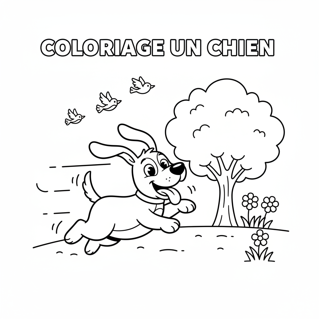 Coloriage coloriage un chien 5