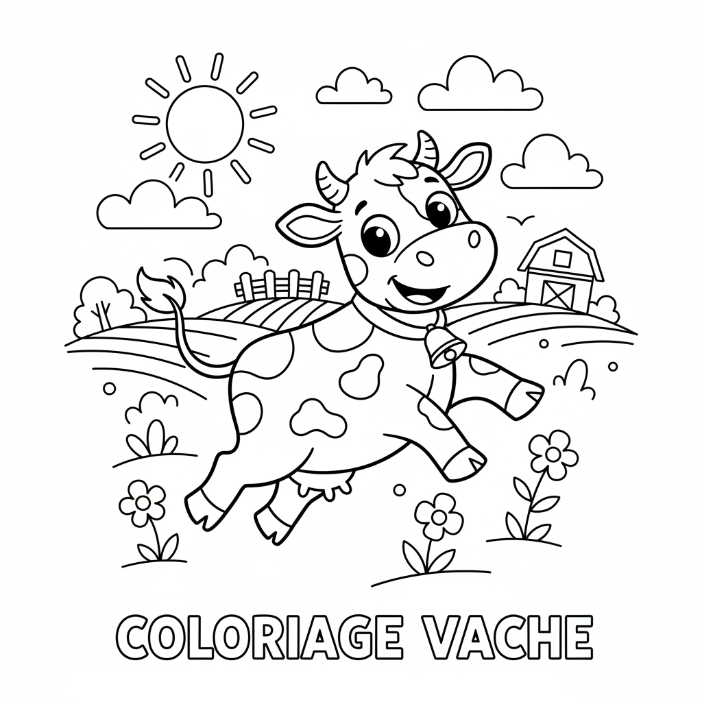 Coloriage coloriage vache 5