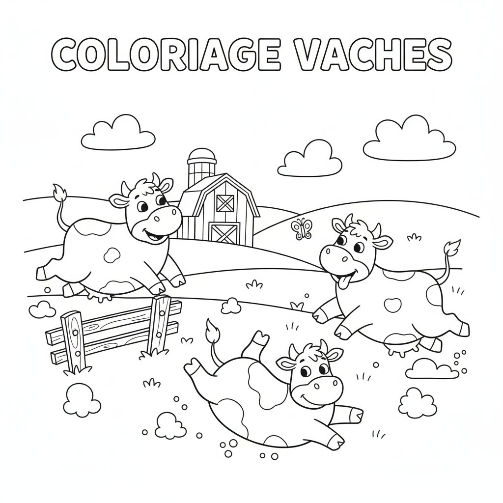 Coloriage coloriage vaches 5
