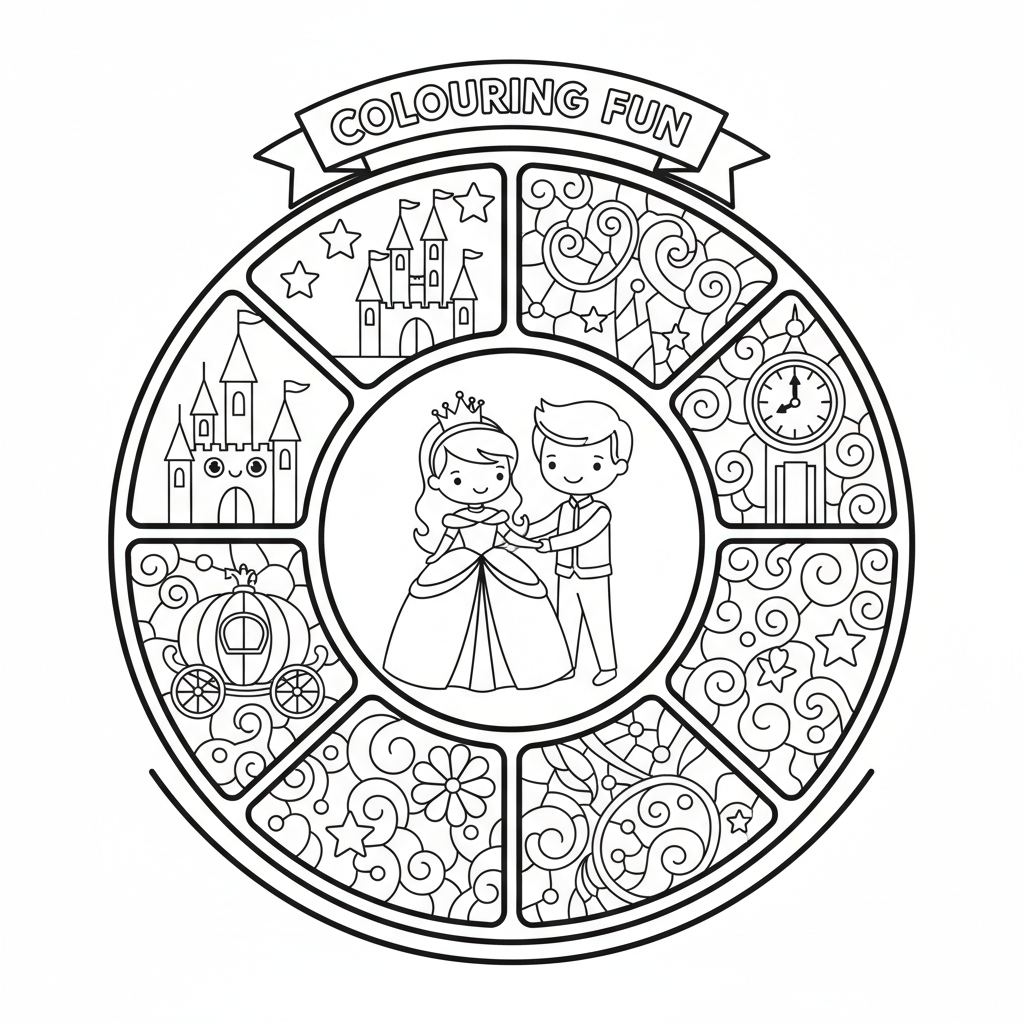 Coloriage Vitraux Disney Gratuit à Imprimer