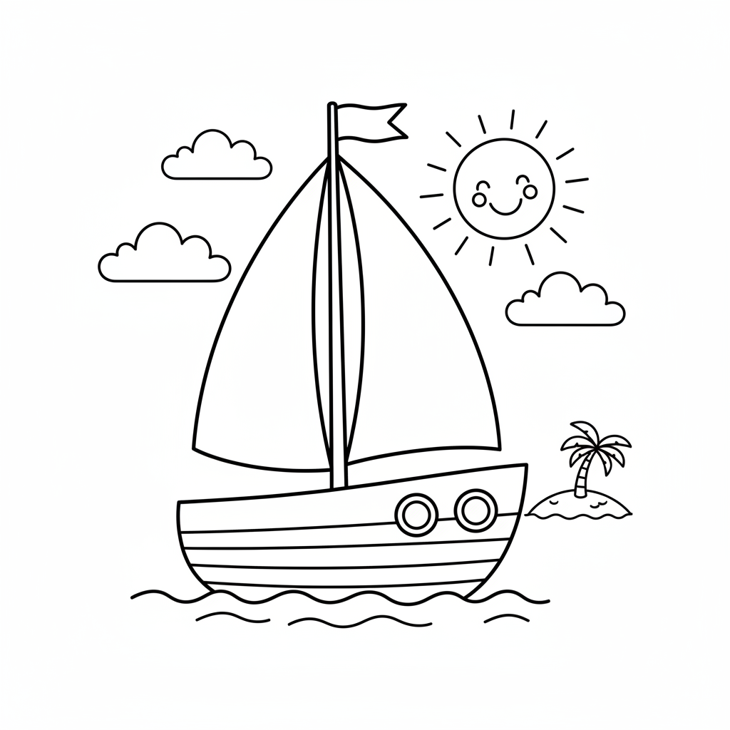 Coloriage coloriage voilier 2